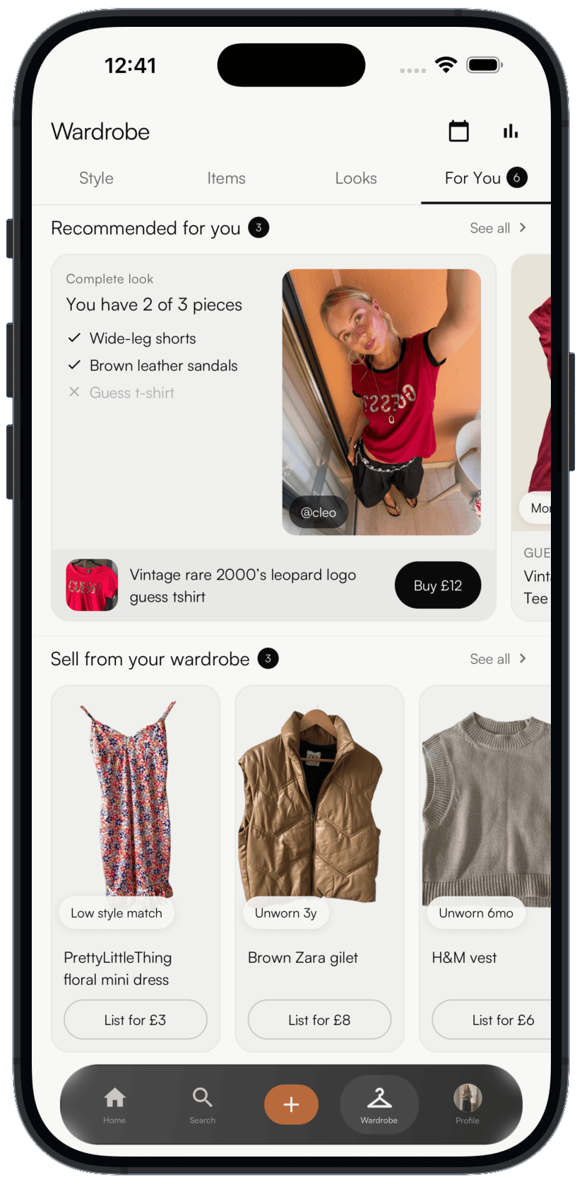 Dressa picking out what to sell from the wardrobe and what it is worth